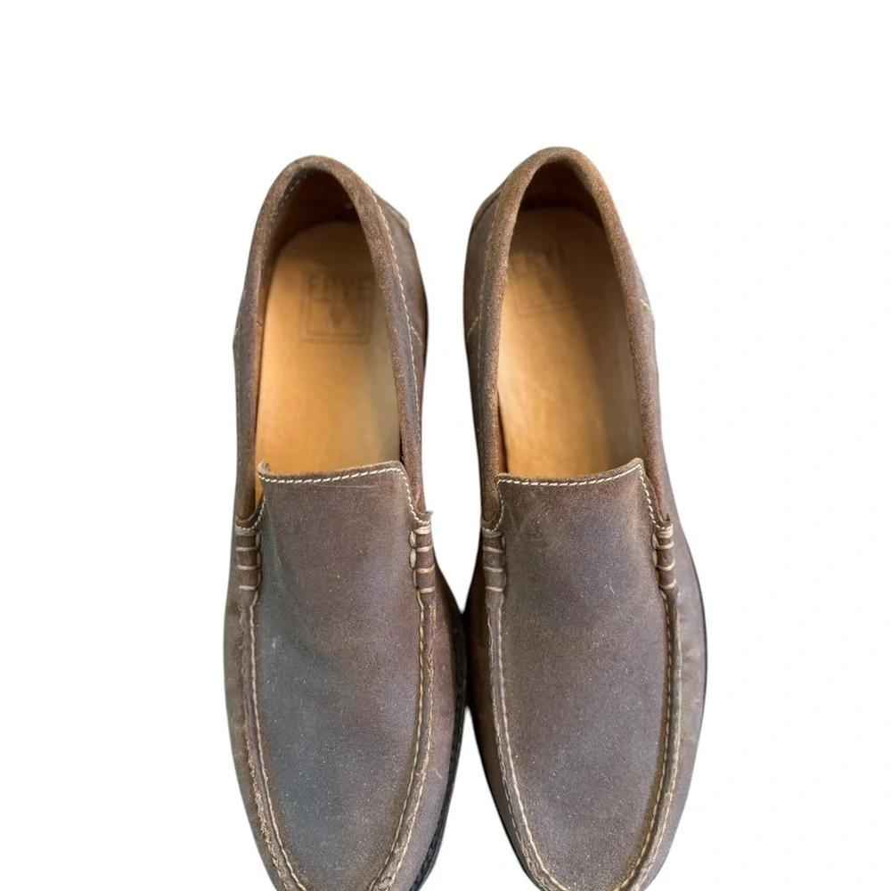 Frye Brown Leather Slip-On Loafers